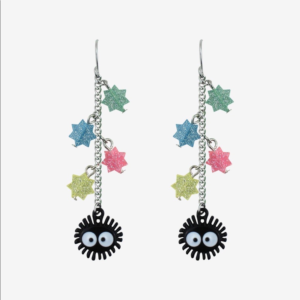 nickel free studio ghibli spirited away soot sprite earrings
